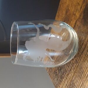 Hand Etched Wine Glass - Mermaid Design
